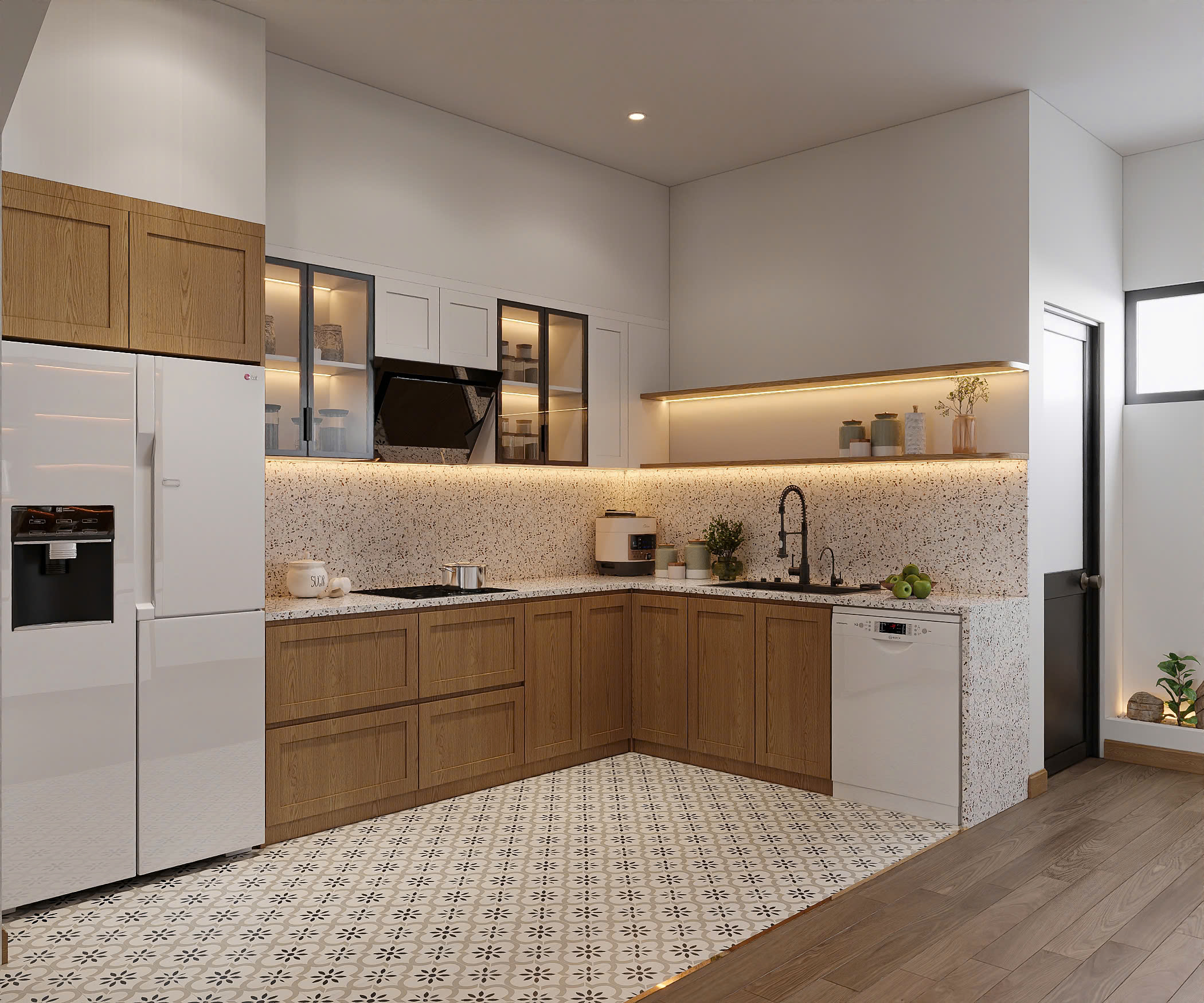 Tủ bếp gỗ công nghiệp thái bình