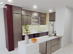 Tủ bếp inox cánh kính Hưng Yên cao cấp