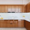 Hệ tủ bếp inox cánh kính Thái Bình hiện đại sang trọng