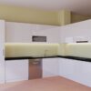 Tủ bếp acrylic Thái Bình thiết kế chữ L hiện đại