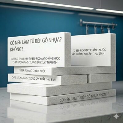 Có nên làm tủ bếp gỗ nhựa không - Tư vấn thi công tủ bếp nhựa Thái Bình