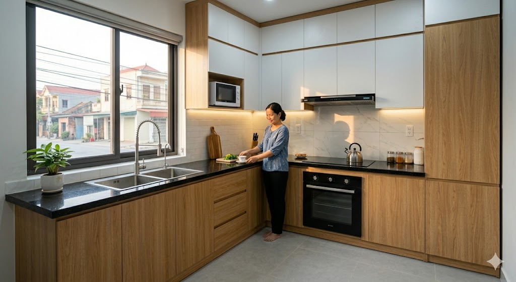 Thi công nội thất phòng bếp tại Thái Bình trọn gói giá rẻ
