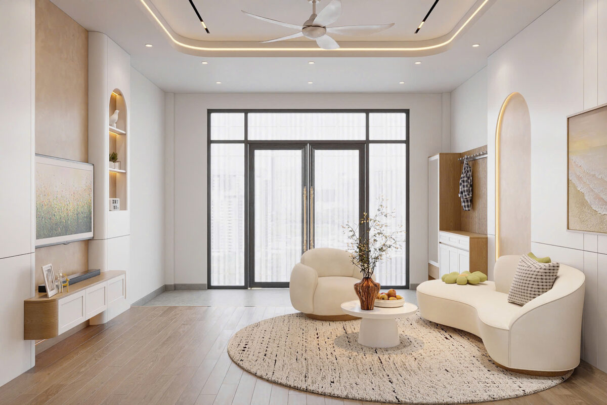 Mẫu nội thất phòng khách đẹp tại Thái Bình tối giản