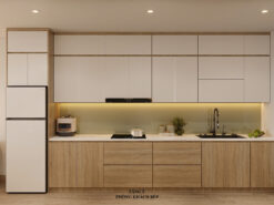 Thi công tủ bếp chữ I cho chung cư diện tích nhỏ