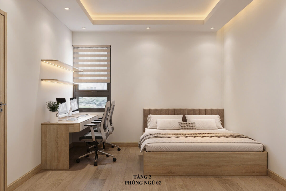 Nội thất gỗ An Cường cao cấp cho chung cư hai ngủ