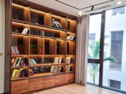 Chi tiết thi công tủ gỗ tự nhiên cao cấp cho nhà biệt thự.