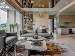 Nội thất biệt thự Thái Bình diện tường ốp đá đẳng cấp.