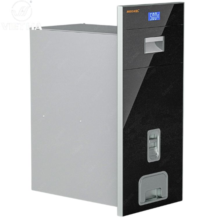 Thùng gạo thông minh âm tủ bếp mặt gương cao cấp bảo quản gạo sạch.