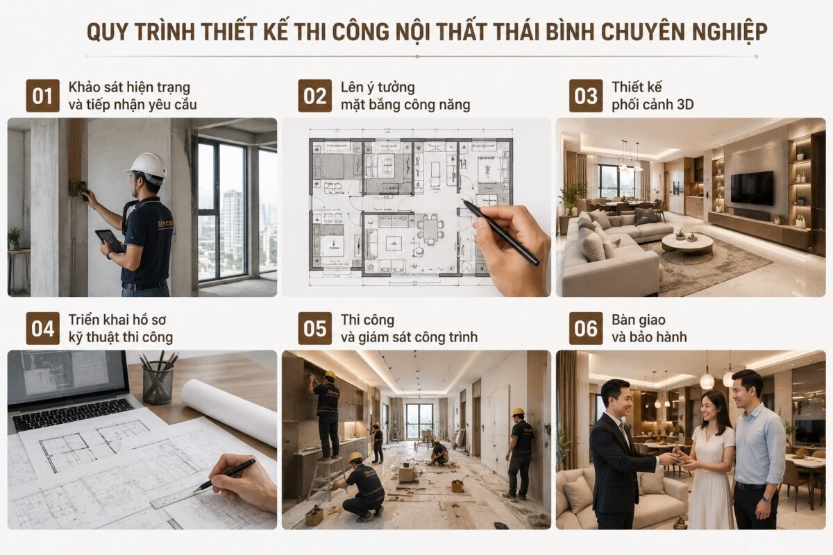 Quy trình thiết kế thi công nội thất chuyên nghiệp