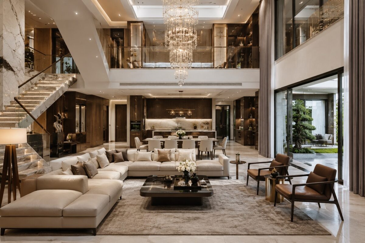 Thiết kế nội thất biệt thự thái bình