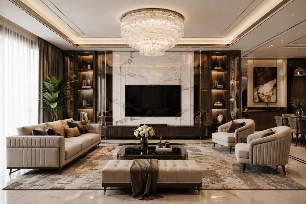 thiết kế nội thất phong cách luxury