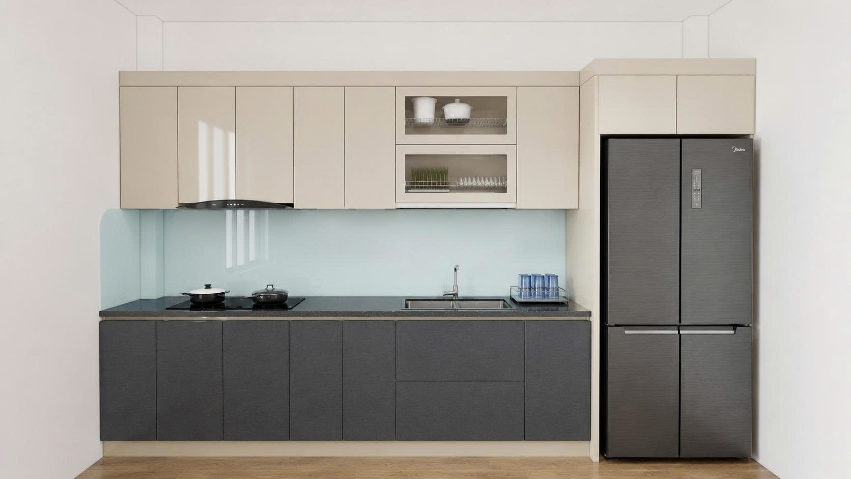 Tủ bếp MDF lõi xanh An Cường tối ưu công năng sử dụng